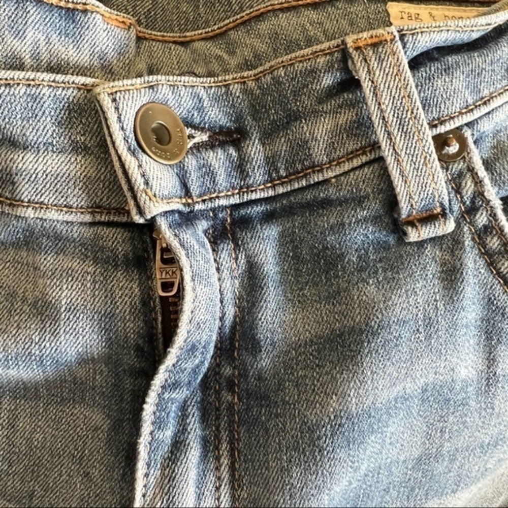 Rag & Bone Dre Low-Rise Ankle Slim Boyfriend Distressed Jeans - Picture 14 of 14
